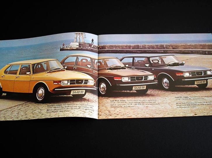 Saab 99 L, 99 GL, 1976, Boeken, Auto's | Folders en Tijdschriften, Zo goed als nieuw, Overige merken, Ophalen of Verzenden
