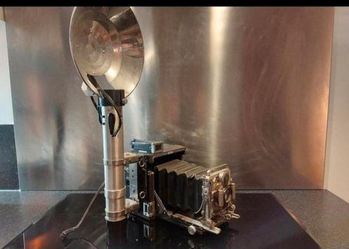 ANTIEK COMPLEET WERKEND GRAFLEX SPEED GRAPHIC 4x5 FOTOCAMERA, Audio, Tv en Foto, Fotocamera's Analoog, Gebruikt, Spiegelreflex