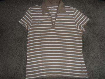Beige/wit gestreept damesshirt (Yessica Basics, C&A) beschikbaar voor biedingen