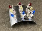 Swarovski 9 kleine tulpjes in zilveren houder, Ophalen of Verzenden, Zo goed als nieuw