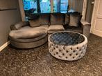 Bankstel croco velvet 275 cm breed met  loveseat salontafel, Ophalen, 125 cm of meer, Zo goed als nieuw, Stof