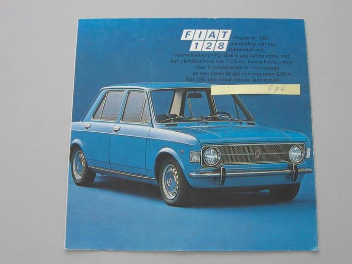 FT 676 FIAT 128. folder, Boeken, Auto's | Folders en Tijdschriften, Zo goed als nieuw, Overige merken, Ophalen of Verzenden
