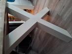Tafel 90 x 200 met kruispunten 75.-, Huis en Inrichting, Tafels | Eettafels, Ophalen of Verzenden, Gebruikt, Rechthoekig, 50 tot 100 cm