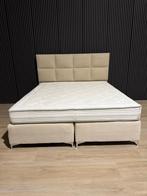 Boxspring met matras 180x200 - Comfortabel slapen!, Gebruikt, Beige, Tweepersoons, Ophalen of Verzenden