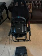 Te koop gamestoel met stuur en pedalen, Spelcomputers en Games, Ophalen of Verzenden, Gebruikt