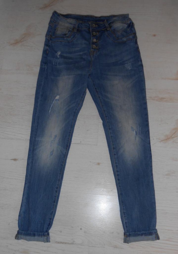 Denim spijkerbroek blauw mt 40, Kleding | Dames, Spijkerbroeken en Jeans, Gedragen, W30 - W32 (confectie 38/40), Blauw, Ophalen of Verzenden