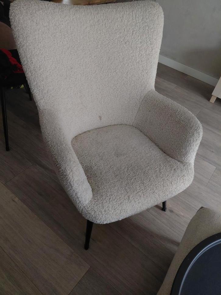 Teddy Stoel - Knus en Stijlvol!, Huis en Inrichting, Fauteuils, Gebruikt, Metaal, Stof, Ophalen of Verzenden