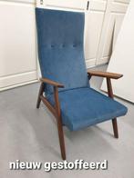 Van Teeffelen style easychair nieuw gestoffeerd, Hout, 75 tot 100 cm, Zo goed als nieuw, 50 tot 75 cm