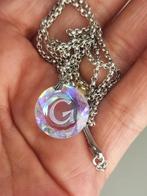 Vintage ketting met swarovski G kettinghanger, Verzamelen, Swarovski, Ophalen of Verzenden, Zo goed als nieuw, Sieraad of Horloge