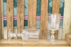 set van 6 wijnglazen op voet 44281, Glas of Glazen, Gebruikt, Ophalen of Verzenden, Glas