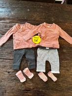 Roze grijs tweeling mix & match setje, Kinderen en Baby's, Babykleding | Maat 56, Meisje, Ophalen of Verzenden, Zo goed als nieuw