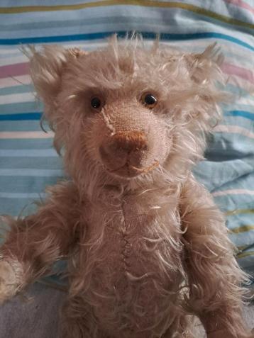 Antieke Teddybeer Wit 1925 - 1930 beschikbaar voor biedingen