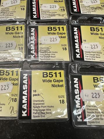 15 zakjes kamasan b511 haak 18 vishaken beschikbaar voor biedingen