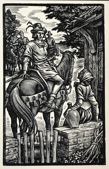 Nico Bulder (1898 1964) Houtsnede 'Jongeman en jongedame' ~1 beschikbaar voor biedingen