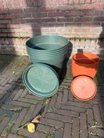 Elho potten groen en teracotta, Tuin en Terras, Bloempotten, Ophalen, Kunststof, Rond, Zo goed als nieuw
