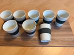 8 bekers met rubber profiel Loods 5, Huis en Inrichting, Keuken | Servies, Ophalen of Verzenden, Zo goed als nieuw, Overige stijlen