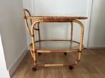 Vintage trolley / serveerwagen Rotan, Ophalen