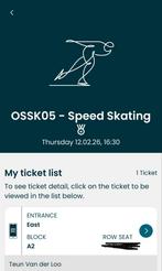 OS milaan - schaatsen 5.000m vrouwen, Tickets en Kaartjes, Eén persoon