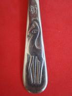 (KB4599) Kinderbestek Bambi met vlinder grote lepel, Ophalen of Verzenden, Gebruikt