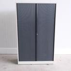 Ahrend roldeurkast, 120x45x195cm, Creme/Zwart, kast, RD86, Gebruikt, 100 tot 150 cm, -, -