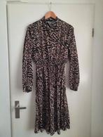 Beige zwarte midi jurk driekwart, mt L Pescara animalprint, Kleding | Dames, Jurken, Beige, Maat 38/40 (M), Ophalen of Verzenden