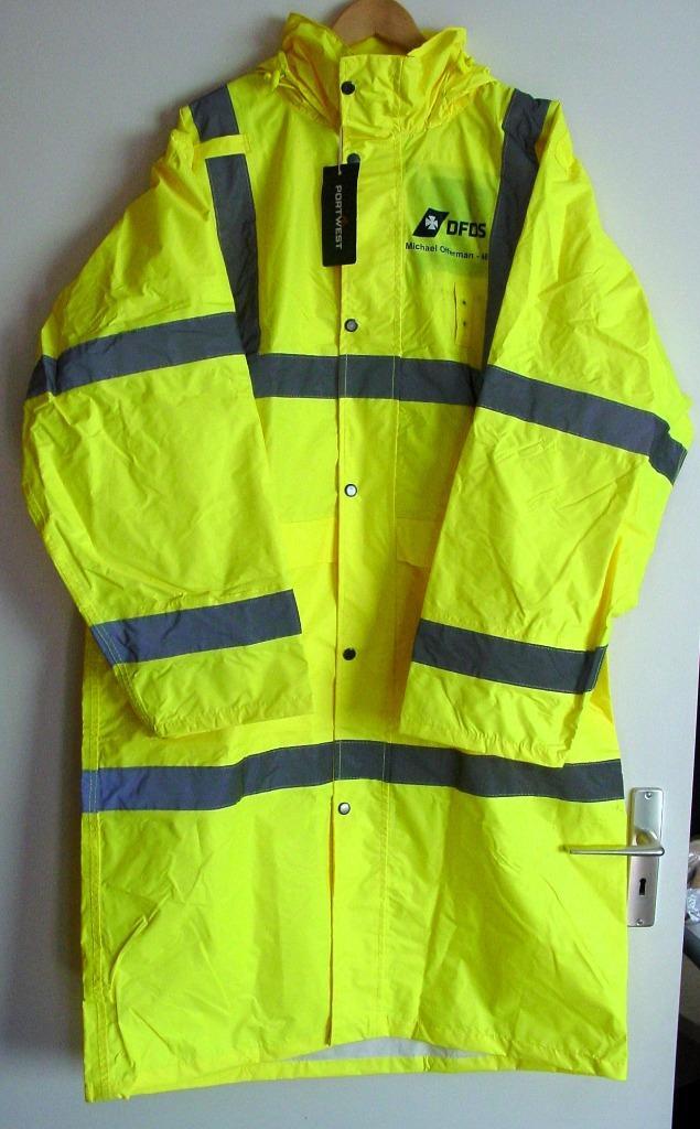 regenjas Portwest H445 Hi-Vis jacket, 48 inch, yellow, XXL, Caravans en Kamperen, Regenkleding, Nieuw, Regenjas, Dames, Heren