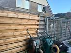 Gebruikte Houten Schutting - Zelf demonteren, Tuin en Terras, Ophalen, 6 meter of meer, Hout, 1 tot 2 meter