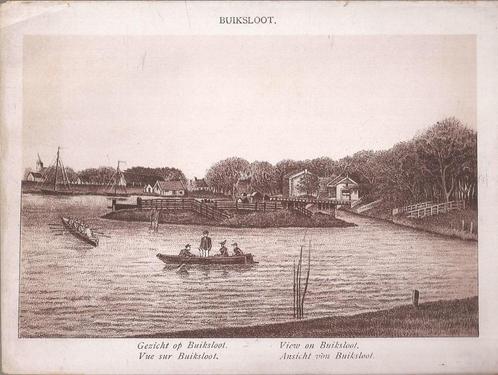 Buiksloot Gezicht op Buiksloot Litho ca. 1890, Antiek en Kunst, Kunst | Etsen en Gravures, Ophalen of Verzenden