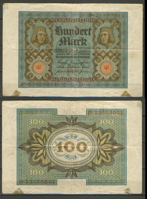 Reichsbanknote 100 Mark 1920 Biljet c-186 jdu  Redelijk gaaf, Postzegels en Munten, Bankbiljetten | Europa | Niet-Eurobiljetten