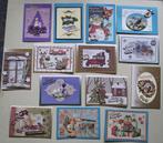 Set 25x zelfgemaakte kerstkaarten / wenskaarten kerst (r), Verzenden, Nieuw, Kerst