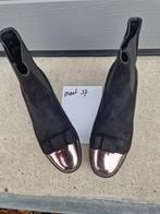 Dameslaarzen kort zwart met strik detail maat 37 *nieuw*, Zwart, Lage of Enkellaarzen, Nieuw, Ophalen of Verzenden