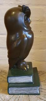 WIJZE UIL / BRONZEN BEELD / BRONS / 23 cm hoog, Antiek en Kunst, Kunst | Beelden en Houtsnijwerken, Ophalen of Verzenden