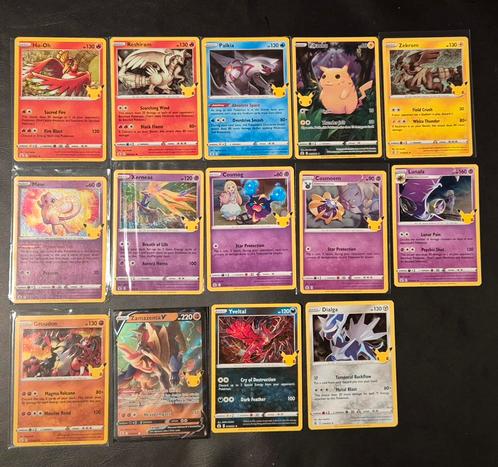 pokemon - celebration set, Hobby en Vrije tijd, Verzamelkaartspellen | Pokémon, Zo goed als nieuw, Meerdere kaarten, Foil, Ophalen of Verzenden