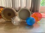 Gratis. Looprad hamster (x3) en hamsterbal (x2), Ophalen, Gebruikt, Loopwiel of Rad