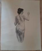 Litho druk vrouwelijk naakt., Ophalen