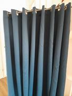 Donkerblauwe verduisterende ringgordijnen, Ophalen, Gebruikt, 200 cm of meer, 200 cm of meer