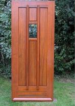Nieuwe Luxe Merbau jaren 30 voordeuren. 500 euro voordeel., Doe-het-zelf en Verbouw, Deuren en Horren, Nieuw, Buitendeur, 200 tot 215 cm