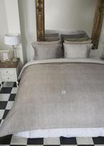 Riviera Maison dekbedovertrek COUGHTON COURT -50%, Huis en Inrichting, Slaapkamer | Beddengoed, Eenpersoons, Verzenden, Beige
