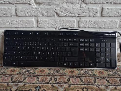 Zwart toetsenbord Medion, Computers en Software, Toetsenborden, Zo goed als nieuw, Qwerty, Bedraad, Ophalen of Verzenden
