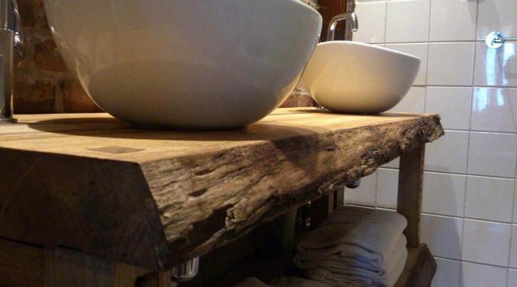 Boomstam massief houten wastafelbladen en, Huis en Inrichting, Badkamer | Badkamermeubels, Nieuw, Overige typen, Minder dan 100 cm