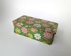 Vintage stoffen doosje, met bloemen stof bekleed, Ophalen of Verzenden, Huis en Inrichting
