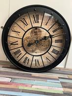 Klok industrieel beige, Huis en Inrichting, Ophalen, Zo goed als nieuw, Wandklok
