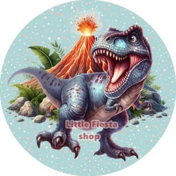 LF9384 icing frosting T-rex dino 20cm eetbare taart print  beschikbaar voor biedingen