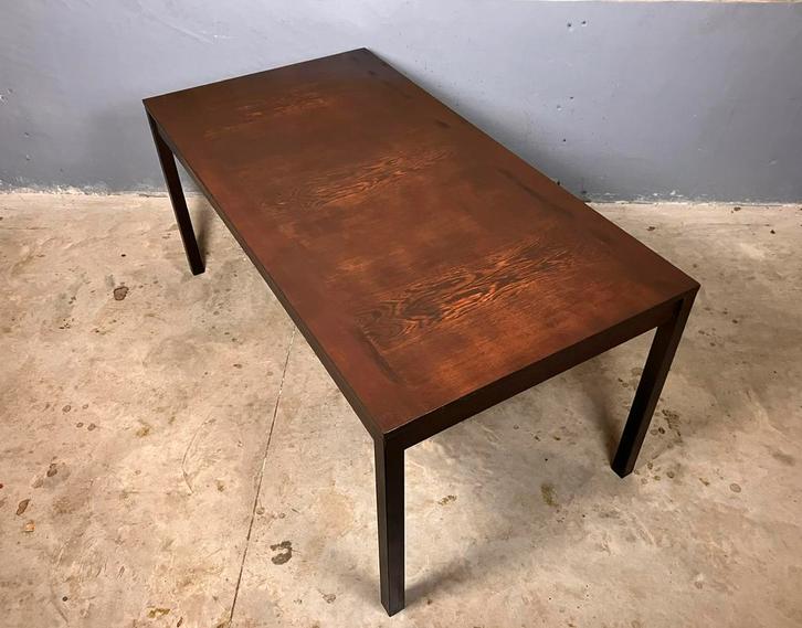 Wengé Vintage Mid Century, Huis en Inrichting, Tafels | Eettafels, Gebruikt, 50 tot 100 cm, Vijf personen of meer, Rechthoekig