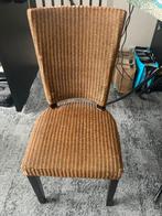 6 Lloyd Loom Eetkamerstoelen, Huis en Inrichting, Stoelen, Ophalen, Gebruikt, Bruin, Riet of Rotan