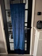 Donkerblauwe velvet verduisterende gordijnen, Huis en Inrichting, Stoffering | Gordijnen en Lamellen, Ophalen of Verzenden, Zo goed als nieuw