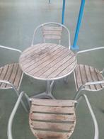 Bistro set met 4 stoelen, Tuin en Terras, Tuinsets en Loungesets, Ophalen, 4 zitplaatsen, Gebruikt, Tuinset