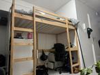 Hoogslaper met bureau (INCLUSIEF MATRAS), Ophalen, 100 cm, Hoogslaper, Eenpersoons