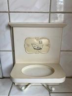 Frans houten zeepbakje/ handdoekhouder vintage, Antiek en Kunst, Curiosa en Brocante, Ophalen of Verzenden