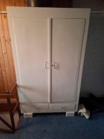 Antieke kledingkast wit, Ophalen, Gebruikt, 50 tot 75 cm, 150 tot 200 cm